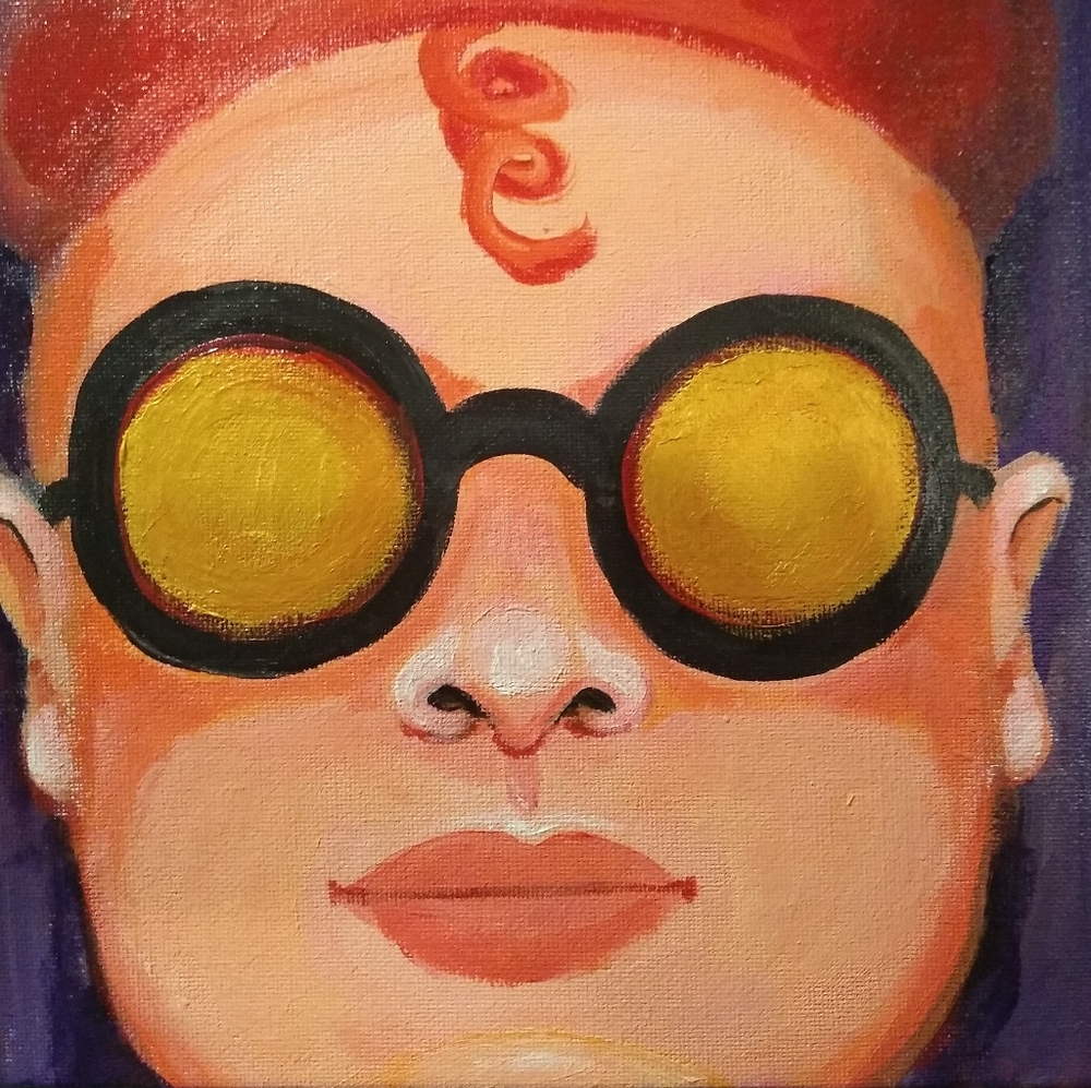 Painting original acrylic art on canvas board